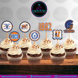 College/HBCU Cupcake Toppers