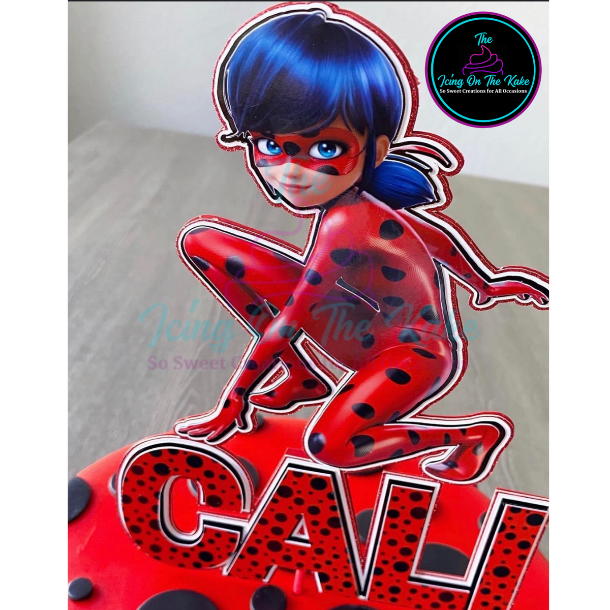 Miraculous Ladybug Inspired Cake Toppercenterpiece The Icing On The Kake 4972