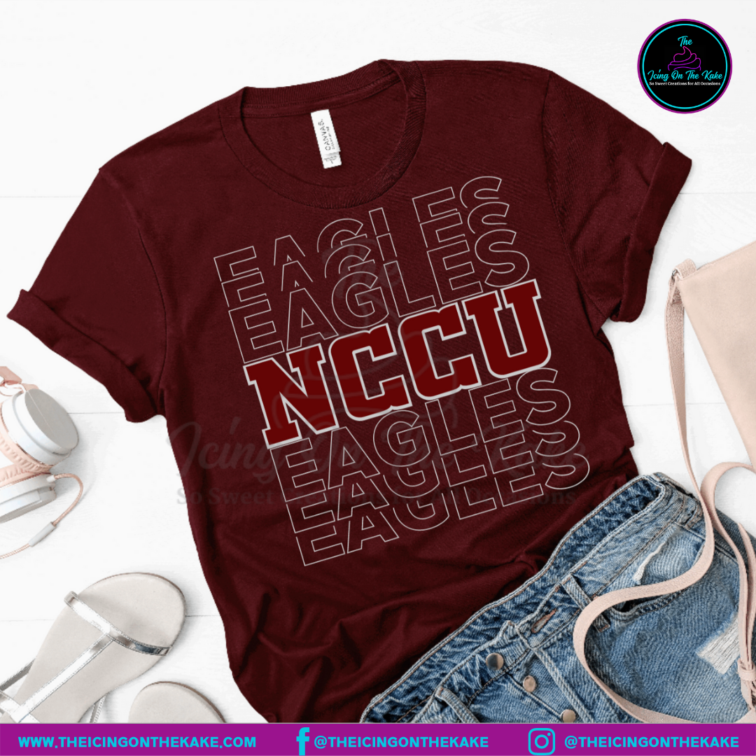 W Republic 548-353-WHT-01 Men North Carolina Central Eagles College Dad T-Shirt, White - Small