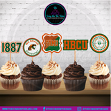 College/HBCU Cupcake Toppers
