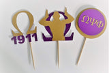 Omega Cupcake Toppers