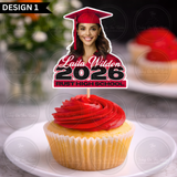 Photo Graduation Cupcake Toppers/Personalized Grad Party Decor/High School/College