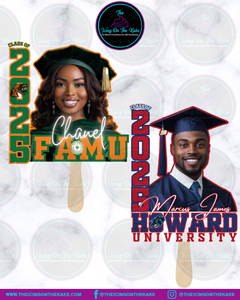 Custom Graduation Fans | High School or College Graduation | Personalized Keepsake Fan