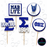 Sigma Cupcake Toppers | Fraternity Celebration (Set of 12)