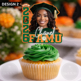 Photo Graduation Cupcake Toppers/Personalized Grad Party Decor/High School/College