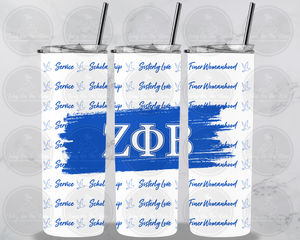 Zeta Phi Beta Principles Tumbler – Custom, Handmade, & Insulated