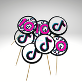 Tik Tok Cupcake Toppers/ Tik Tok Birthday Party Toppers/Tik Tok Social Media