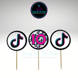 Tik Tok Cupcake Toppers/ Tik Tok Birthday Party Toppers/Tik Tok Social Media