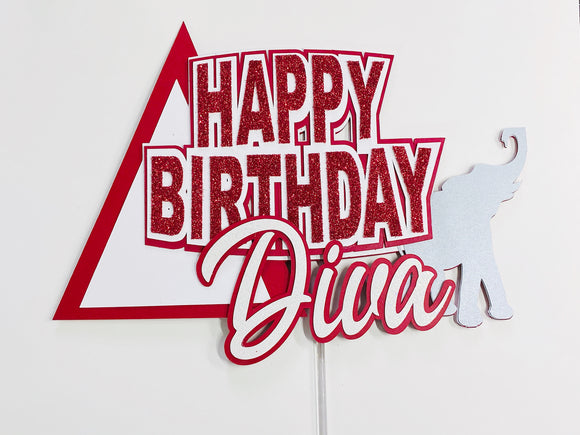 Happy Birthday Diva (Delta) Cake Topper