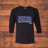 Zeta Finer Woman 3/4 Sleeve Baseball T-Shirt