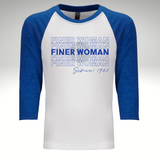 Zeta FinerWoman on Repeat 3/4 Sleeve Baseball T-Shirt