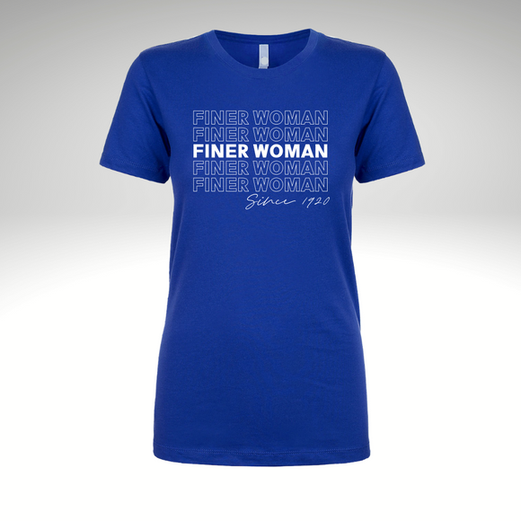 Zeta FinerWoman on Repeat Ladies Fitted T-Shirt