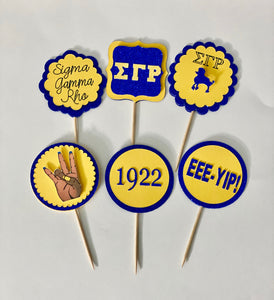 SGRHO Sorority Cupcake Toppers