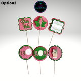 Pretty Girl Sorority Cupcake Toppers