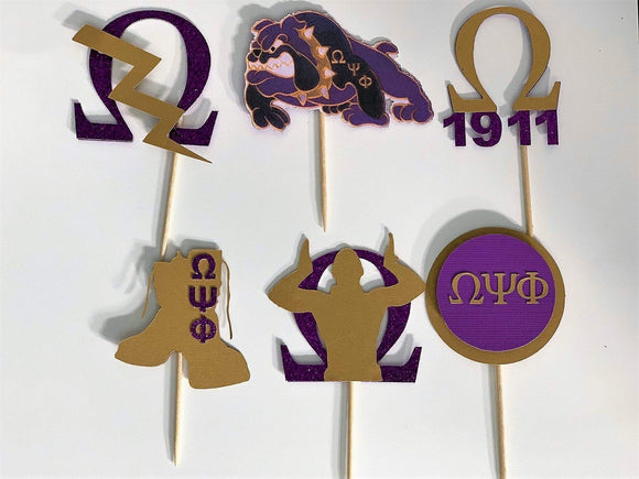 Omega Cupcake Toppers