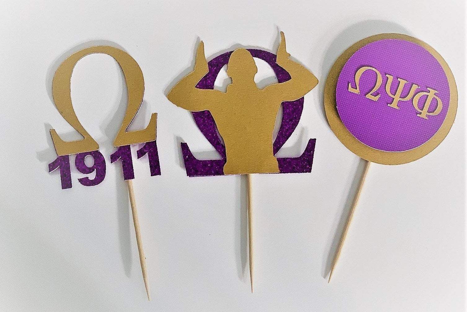 Omega Cupcake Toppers The Icing On The Kake