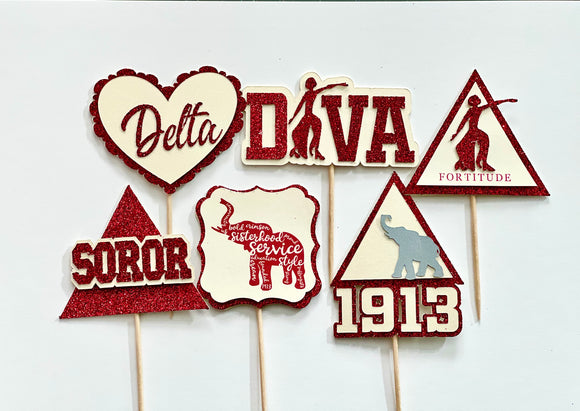 Delta (Sorority) Cupcake Toppers