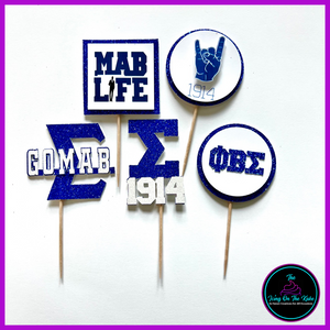 Sigma Cupcake Toppers| Fraternity Celebration